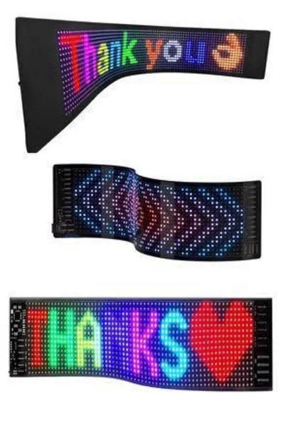 Digital Araba Yazısı Ekran Matrix En Büyük Boy Matrix LED Panel 19*96 pıxel - Resim 5