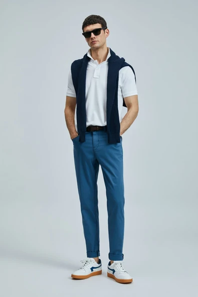 Lufian Helt Spor 5 Cep Erkek Pantolon Slim Fit Mürekkep Lacivert - 1