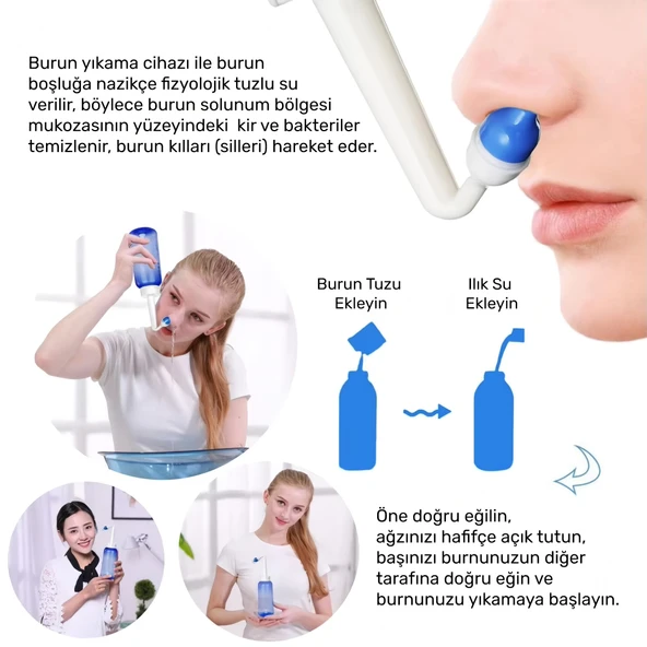Waterpulse YT-300 Profesyonel Burun Temizleme Taşınabilir Nazal Bakım Burun Duşu Pembe - 3