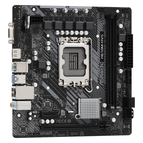 ASROCK H610M-HVS M.2 3200MHz DDR4 Soket 1700 M.2 USB 3.2 HDMI MATX Anakart - Resim 4