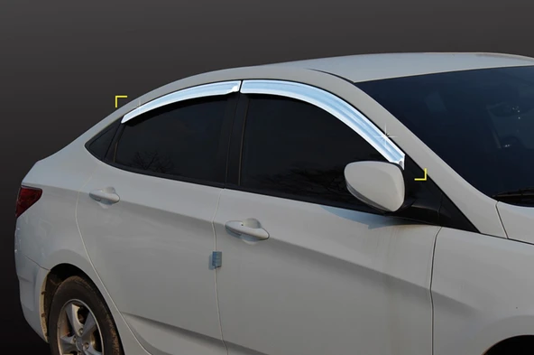 Hyundai Accent Blue 2010-2020 Arası ABS Krom Cam Rüzgarlık OEM  - 2