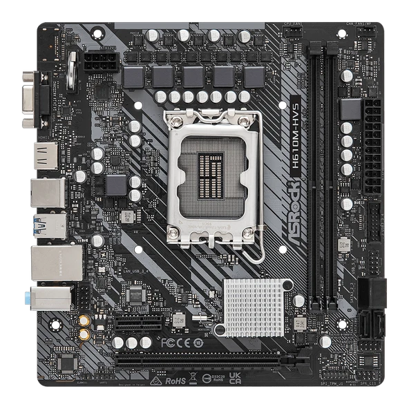 ASROCK H610M-HVS M.2 3200MHz DDR4 Soket 1700 M.2 USB 3.2 HDMI MATX Anakart - Resim 2