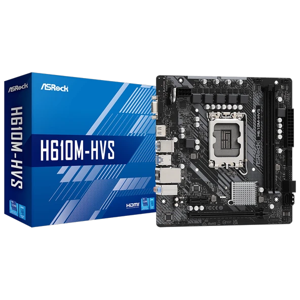 ASROCK H610M-HVS M.2 3200MHz DDR4 Soket 1700 M.2 USB 3.2 HDMI MATX Anakart ürün görseli 1