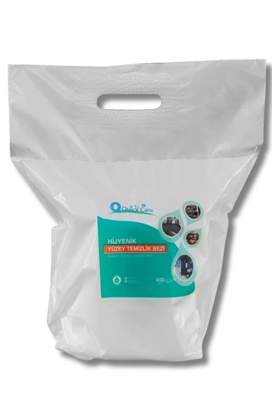 QUICKCARE Dezenfektanlı Hijyenik Yüzey Temizlik Havlusu Kova + Yedek Mendil 800 Adet Eko Aloe Vera Kokulu - 3