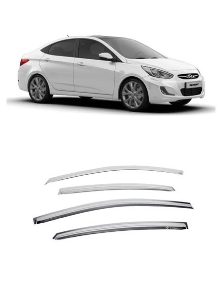 Hyundai Accent Blue 2010-2020 Arası ABS Krom Cam Rüzgarlık OEM