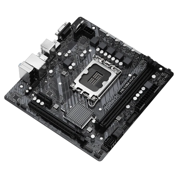 ASROCK H610M-HVS M.2 3200MHz DDR4 Soket 1700 M.2 USB 3.2 HDMI MATX Anakart - Resim 3