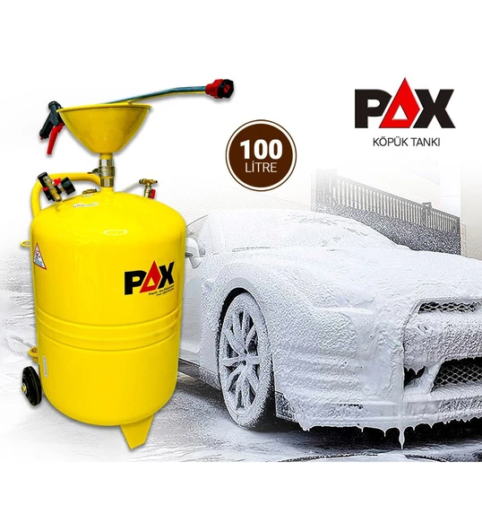 PAX 100 Litre Köpük Tankı Köpük Püskürtme 10 Metre Hortum Tabancalı - 2