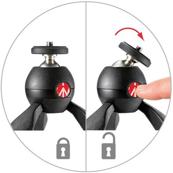 Manfrotto Pixi Mini Tripod (Siyah) - 6