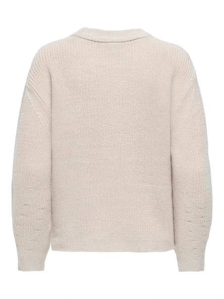 Only 15361110 0 Yaka Kadin Triko - Bej - Resim 7