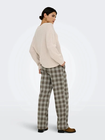 Only 15361110 0 Yaka Kadin Triko - Bej - Resim 4