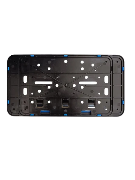 Çerçeveli Dikdörtgen Plakalık Plaka Altlığı Mavi 26X17cm 1 Adet - 4