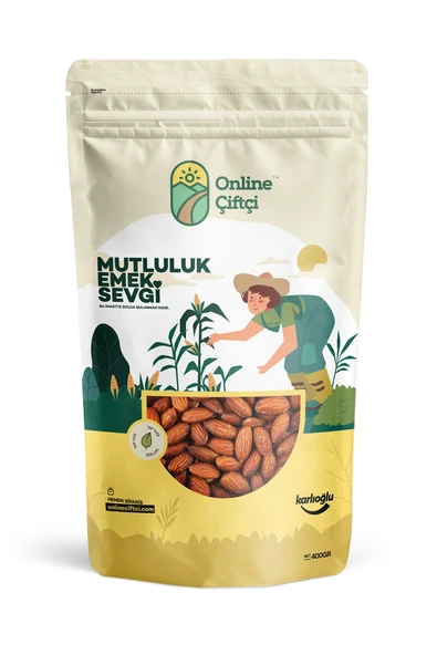 Online Çiftçi Kavrulmuş Badem 400Gr - 1