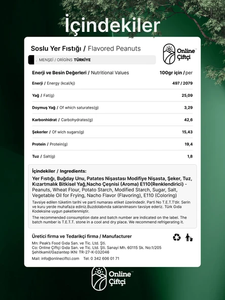 Online Çiftçi Soslu Yer Fıstığı 100Gr - 4