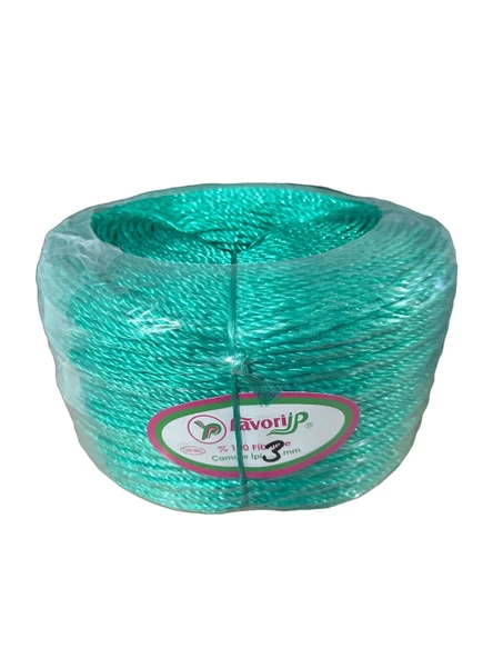 Favori İp Halat FH03 PP Naylon Burgulu Örgü Çamaşır İpi - Yeşil - 100 Metre - 1 Adet ürün görseli 1