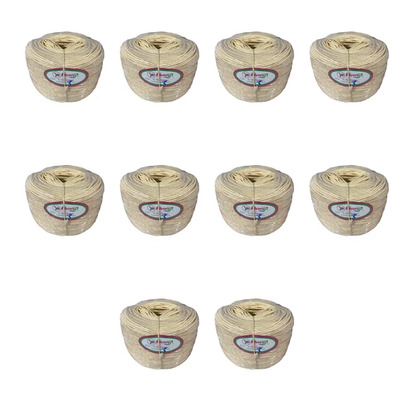 Favori İp Halat FH03 PP Naylon Burgulu Örgü Çamaşır İpi - Krem - 100 Metre - 10 Adet ürün görseli 1