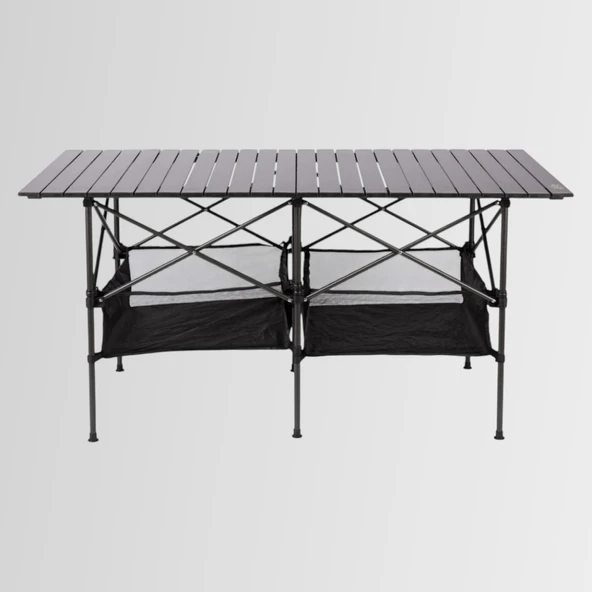 FUNKY CHAIRS Family XXL Katlanabilir Alüminyum Kamp Masası Siyah - 5