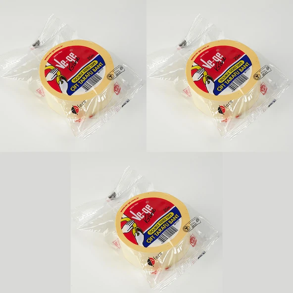 Ve-Ge Çift Taraflı Bant - Halı Bandı - 48 mm x 25 Metre - 3 Adet ürün görseli 1