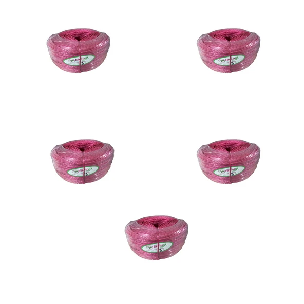 Favori İp Halat FH03 PP Naylon Burgulu Örgü Çamaşır İpi - Pembe - 100 Metre - 5 Adet ürün görseli 1