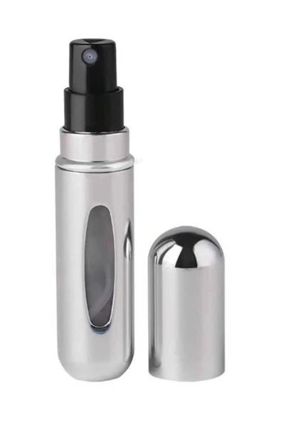 Doldurulabilir Mini Seyahat Parfüm Şişesi Sprey Kutu - Ortalama 80 Basım - Gümüş Gri - 1 Adet ürün görseli 1