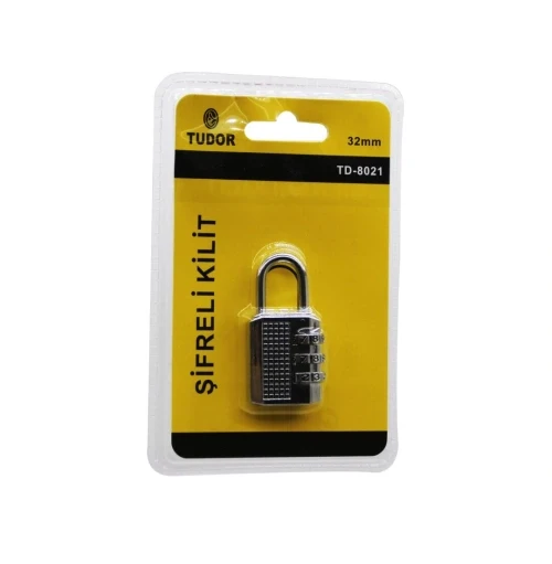 TUDOR ŞİFRELİ ASMA KİLİT 32 MM (TD-8021)