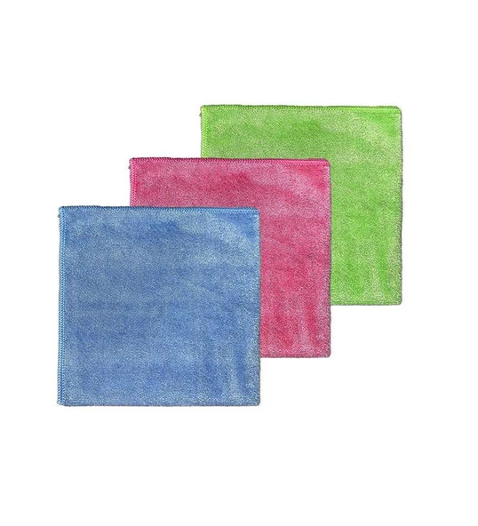 Silver Home Extra Parlak Doku Mikrofiber Temizlik Toz Cam Bezi - 300 GSM - 40x40 Cm. - 20 Adet - Resim 2