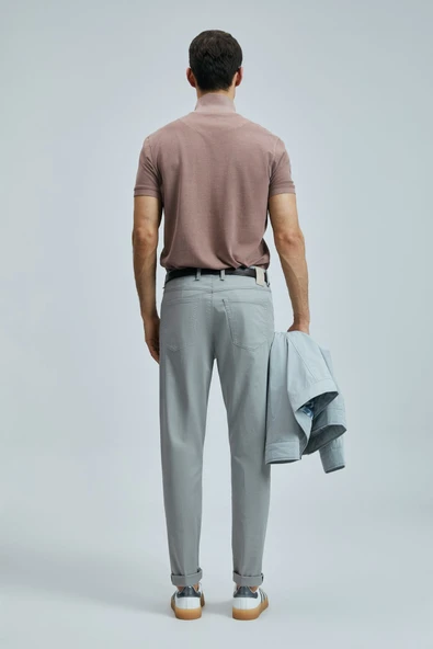 Lufian Helt Spor 5 Cep Erkek Pantolon Slim Fit Grey - 5