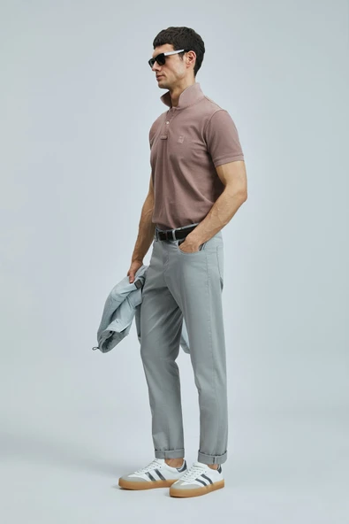 Lufian Helt Spor 5 Cep Erkek Pantolon Slim Fit Grey - 4