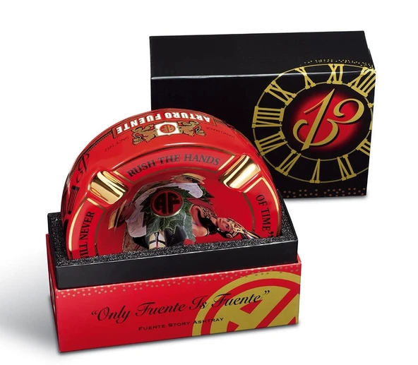 Arturo Fuente Hands Of Time Dörtlü Seramik Küllük - Kırmızı - Resim 3