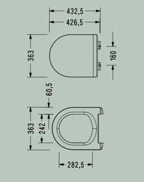 Serel Blaze Slim Yavaş Kapanan Klozet Kapağı 223BLS0002 - 2