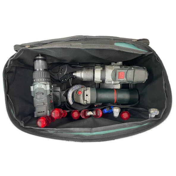 Loas LSTCTK18-PT Plastik Tabanlı Kapaklı Orta Boy Alet Taşıma Çantası - Resim 5