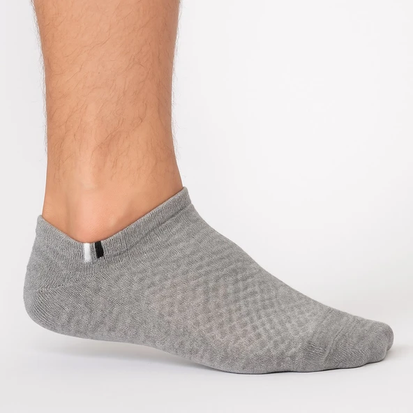 Plus Scorpion Erkek Pamuklu Sneaker Çorap 3’lü Paket – 40-44 Numara – Mavi / Gri / Yeşil – Nefes Alabilir – Spor ve Günlük Kullanım - Resim 2