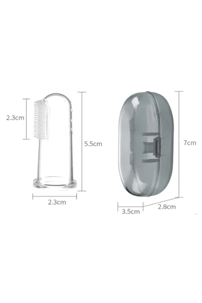 Silikon Bebek Parmak Diş Fırçası - Finger Brush 0-3 Yaş, Silikon Parmak Fırça - 5