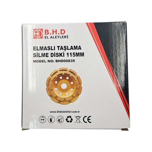 Fixonic B.H.D BHD00839 115mm Elmaslı Taşlama Silme Disk - Resim 3