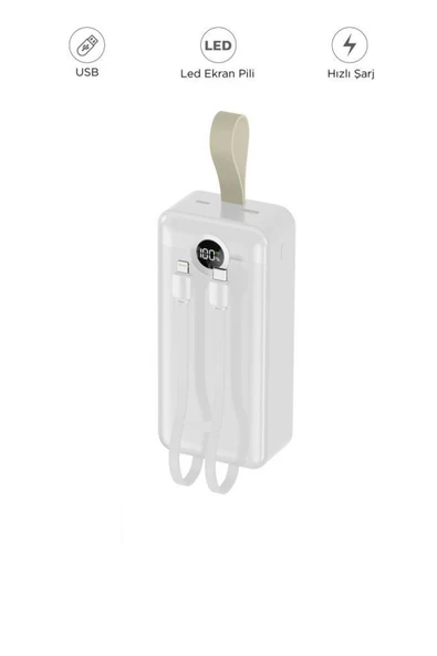 1035 30000 mAh 22.5W Hızlı Şarj Özellikli 2 Çıkışlı Taşınabilir Hızlı Şarj Dijital Göstergeli Powerbank - 4