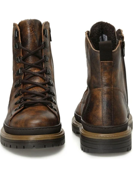 LUMBERJACK KAHVE HAKİKİ DERİ FERMUARLI COMFORT CASUAL BOT - Resim 7