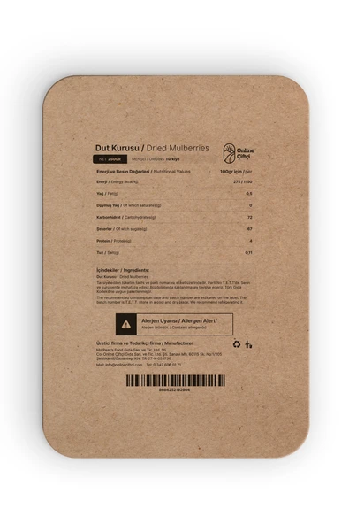 Online Çiftçi Dut Kurusu 2x250Gr - Resim 2