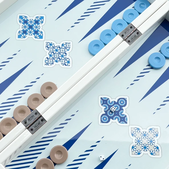 Biggdesign Blue Tile Tavla, Çizilmez Zeminli, Mıknatıslı MDF Kasa, 2 Kat Vernik Cilalı - 10