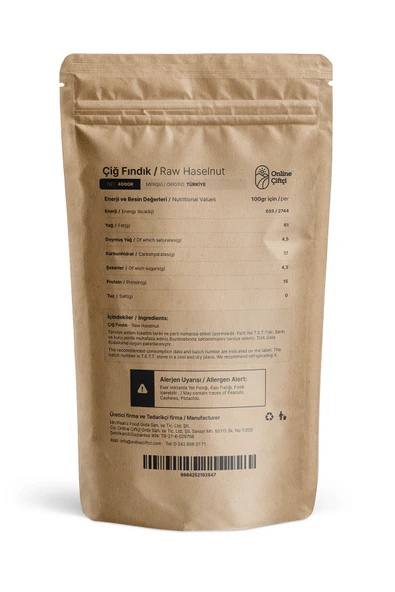 Online Çiftçi Çiğ İç Fındık 400Gr - 2