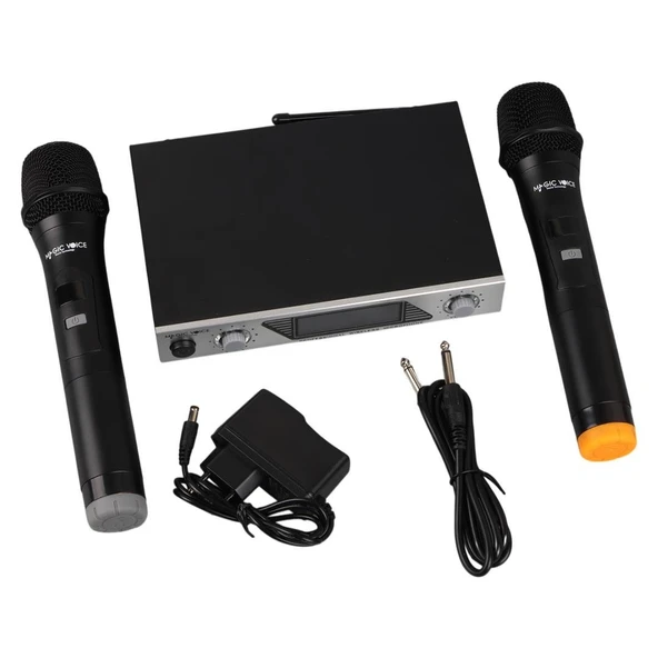 Magicvoice MV-1312EE UHF 2 El Kablosuz Telsiz Mikrofon - Resim 2
