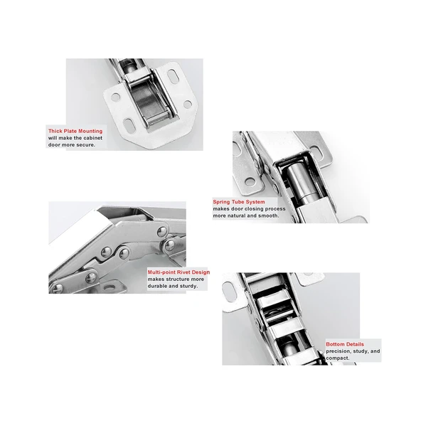 10 Adet Tas Deliksiz Mobilya Dolap Menteşesi - 6