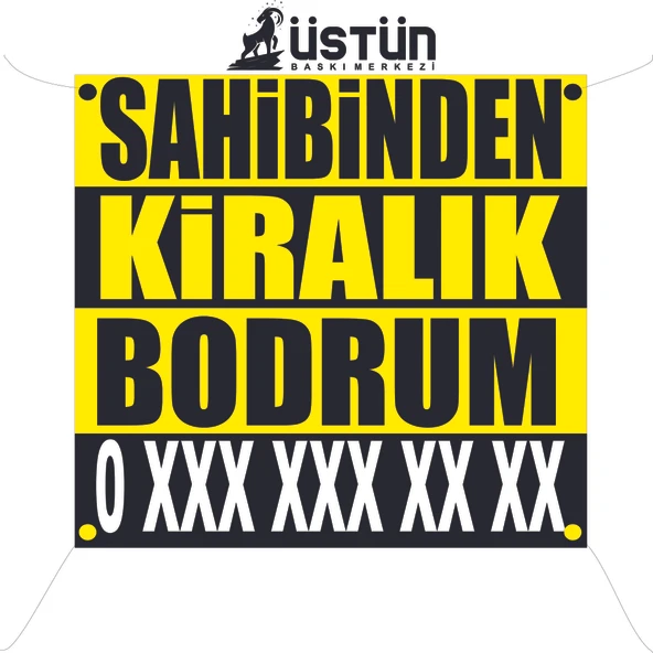 SAHİBİNDEN KİRALIK BODRUM BRANDA AFİŞ 100X100 CM - 3