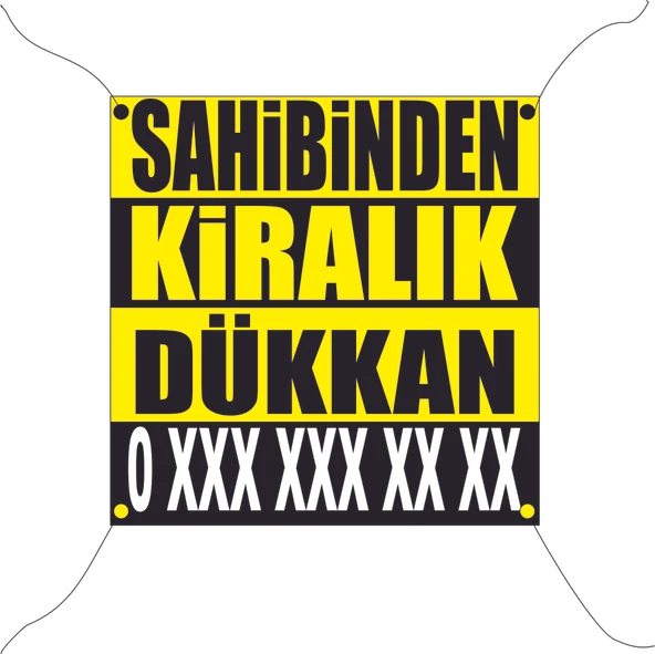 SAHİBİNDEN KİRALIK DÜKKAN BRANDA AFİŞ 100X100 CM