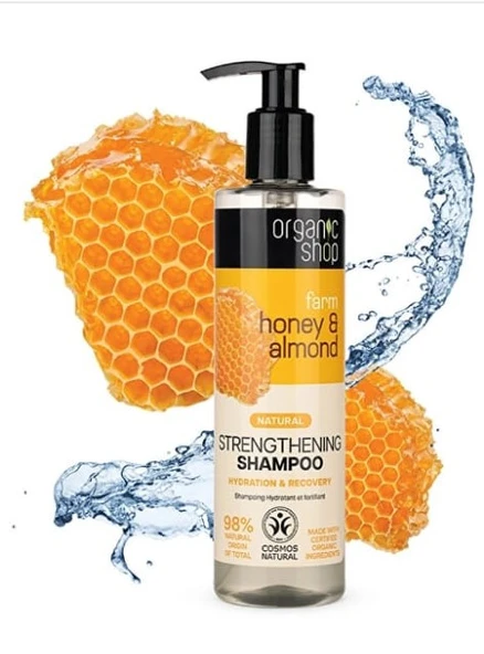 Organic Shop Bal & Badem Güçlendirici Şampuan 280 ML - Resim 2