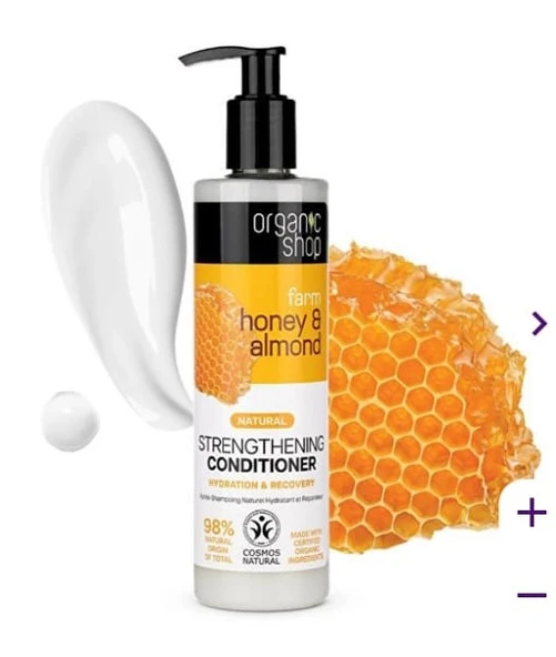 Organic Shop Bal & Badem Güçlendirici Saç Kremi 280 ML - 2