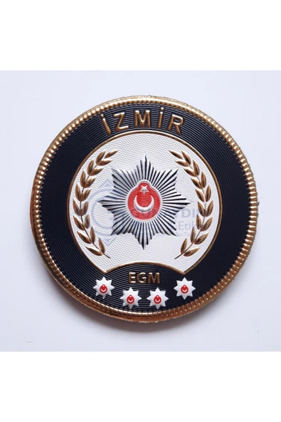 İzmir Arması 3D, 2025 Yeni Tip, Cırtlı, Standart Ölçü, 1.sınıf Kalite