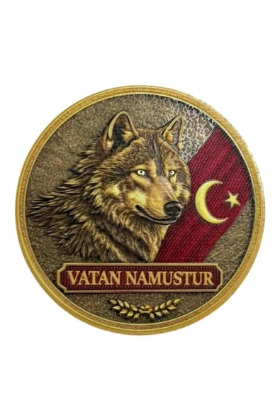 Vatan Namustur, Yuvarlak Patch Cırtlı 7 cm 3d Plastik ürün görseli