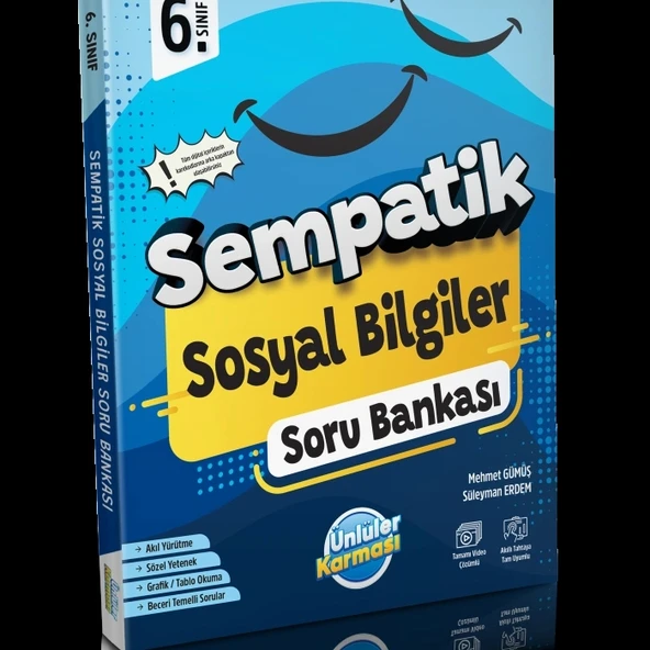 Ünlüler Karması 6. Sınıf Sempatik Sosyal Bilgiler Soru Bankası Yeni ürün görseli