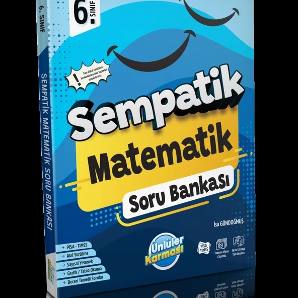 Ünlüler Karması 6. Sınıf Sempatik Matematik Soru Bankası Yeni ürün görseli 1