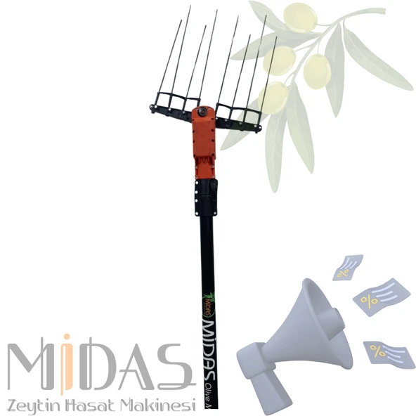 MiDAS PRO T134V / 230-310 Akülü Tek Taraklı Zeytin Hasat Makinesi