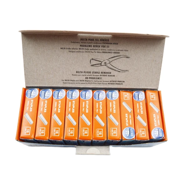 Delta No:10 Zımba Teli Gri 1000 li 10 Kutu Kod:1622 - Resim 2